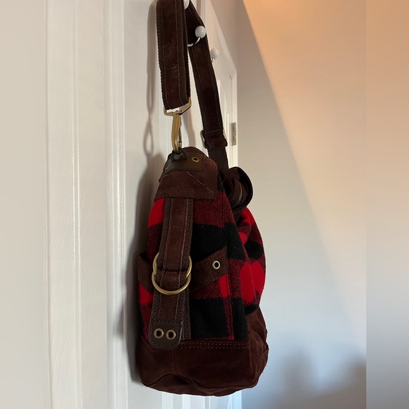 Lucky Brand Buffalo Plaid Red and Black Women's Tote Bag, NWOT - Picture 3 of 8